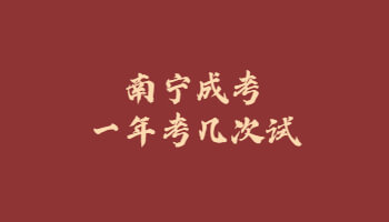 南寧成考一年考幾次試
