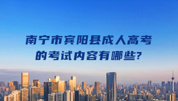 南寧市賓陽縣成人高考的考試內容有哪些?